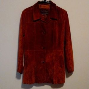 Marc New York Large Brown Leather Coat.